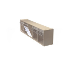 Короб откидной Стелла-техник F-600-5-B, 600х140х168 мм, 5 ячеек, бежевый, прозрачный