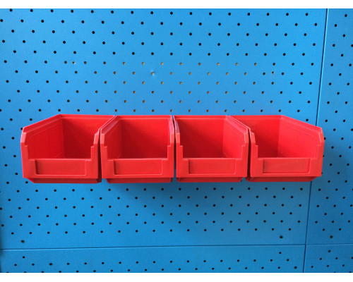 Органайзер настенный Стелла-техник V-2-650-красный , 4 ящика V-2