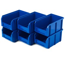 Пластиковый ящик Стелла-техник V-2-К6-синий ,260х300х250мм, комплект 6 штук