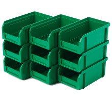 Пластиковый ящик Стелла-техник V-1-К9-зеленый , 180х310х140мм, комплект 9 штук