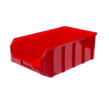 Пластиковый ящик Стелла-техник V-4-красный 502х305х184мм, 20 литров