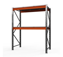 Стеллаж металлический Оптима, 2000x2500x600 мм. Ярусы: 2 шт. метал.