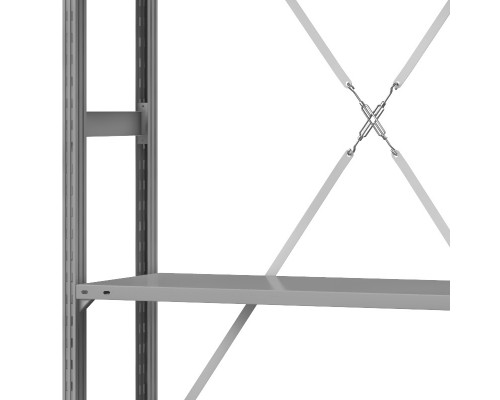 Стеллаж металлический ТСУ Универсал, 2000x760x500 мм. Полки: метал. 4 шт.