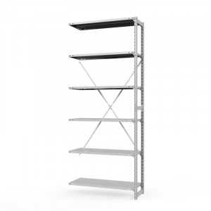 Секция приставная стеллажа металлического ТСУ Универсал, 3000x1060x600 мм. Полки: метал. усил. 6 шт.