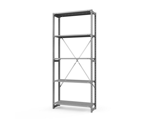 Стеллаж металлический ТСУ Универсал, 2500x760x400 мм. Полки: метал. перф. усил. 5 шт.