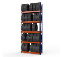 Стеллаж металлический Профи-Т для шин 3000x1240x455 мм. Ярусы:   5 шт.