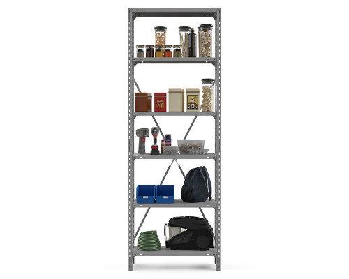 Стеллаж металлический ТСУ Универсал, 2200x760x400 мм. Полки: метал. 6 шт.