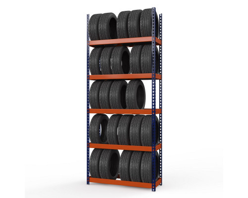 Стеллаж металлический Профи-Т для шин 3000x1240x500 мм. Ярусы:   5 шт.