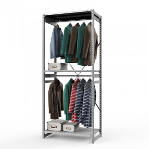 Стеллаж металлический ТСУ Универсал, 2500x1060x600 мм.Штанги: 2шт. Полки: метал. 3 шт.