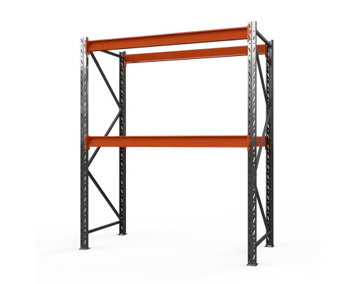 Стеллаж металлический Оптима, 2000x2500x785 мм. Ярусы: 2 шт. без настила