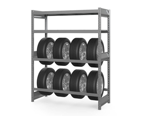 Стеллаж грузовой СГ Ультра (2500х1800х500) 4 яруса, без настила, для шин, дисков, колес