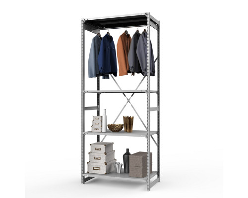 Стеллаж металлический ТСУ Универсал, 2500x1060x600 мм.Штанги: 1шт. Полки: метал. усил. 4 шт.