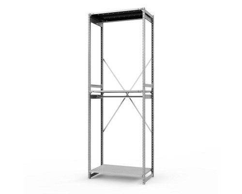 Стеллаж металлический ТСУ Универсал, 3000x1060x600 мм.Штанги: 2шт. Полки: метал. усил. перф. 3 шт.