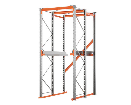 Стеллаж набивной паллетный (3000х1580х1800 мм), 1 линия, 2 яруса