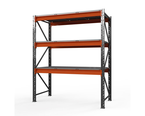 Стеллаж металлический Оптима, 2500x1530x785 мм. Ярусы: 3 шт. метал.