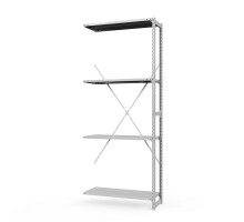 Секция приставная стеллажа металлического ТСУ Универсал, 2000x1060x500 мм. Полки: метал. 4 шт.