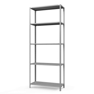 Стеллаж металлический ТС Лайт, 2500x1200x500 мм. Полки: 5 шт. метал.