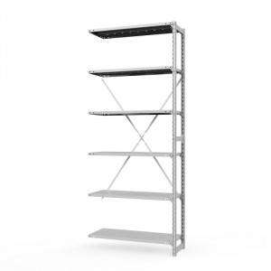 Секция приставная стеллажа металлического ТСУ Универсал, 3000x1060x300 мм. Полки: метал. перф.  6 шт.