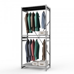 Стеллаж металлический ТСУ Универсал, 2500x1060x600 мм.Штанги: 2шт. Полки: метал. перф. 3 шт.