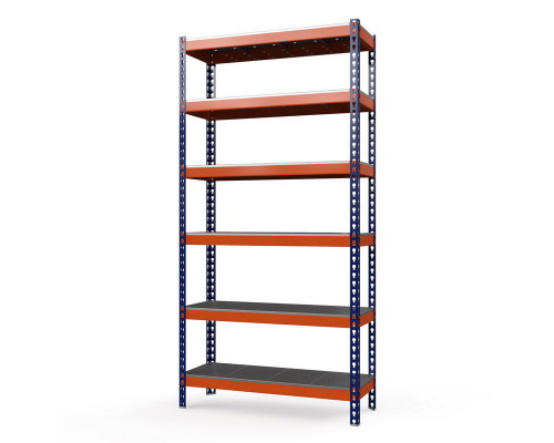 Стеллаж металлический Профи-Т 3000x1240x500 мм. Ярусы: оцинк. мет. перф. усил. 6 шт.