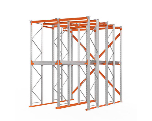 Стеллаж набивной паллетный (4000х3060х4000 мм), 2 линии, 2 яруса