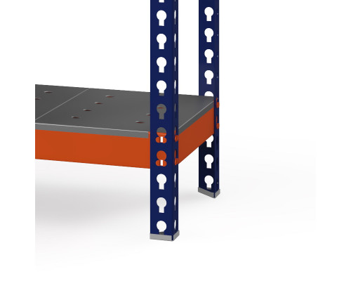 Стеллаж металлический Профи-Т 2500x1240x500 мм. Ярусы: оцинк. мет. перф. усил. 5 шт.