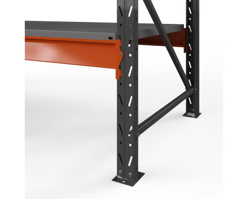 Стеллаж металлический Оптима, 4000x1250x785 мм. Ярусы: 4 шт. метал.