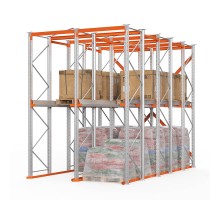 Стеллаж набивной паллетный (4000х3060х5000 мм), 2 линии, 2 яруса