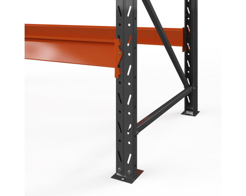 Стеллаж металлический Оптима, 4000x1250x785 мм. Ярусы: 4 шт. без настила