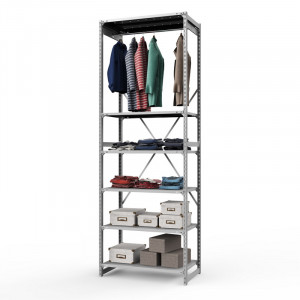 Стеллаж металлический ТСУ Универсал, 3000x1060x600 мм.Штанги: 1шт. Полки: метал. перф. 6 шт.