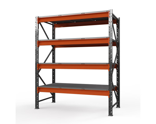 Стеллаж металлический Оптима, 3000x1250x785 мм. Ярусы: 4 шт. метал.