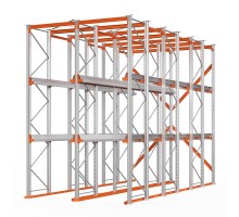 Стеллаж набивной паллетный (4500х3060х6000 мм), 2 линии, 3 яруса