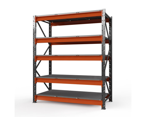 Стеллаж металлический Оптима, 3000x1250x785 мм. Ярусы: 5 шт. метал.